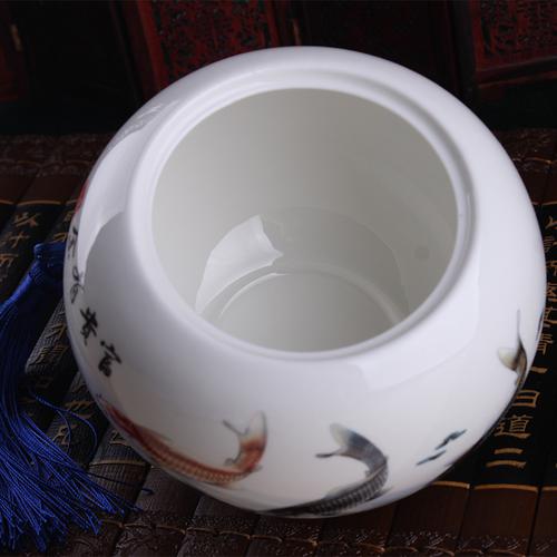 【富贵有余 精品陶瓷茶叶罐大号密封罐子普洱醒茶罐茶缸茶具 th