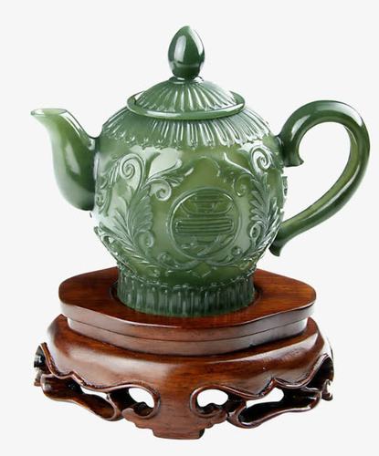 茶壶,茶具,玉器,产品展示,绿色玉